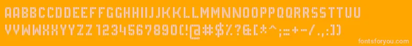 GvbBusPid5x3 Font – Pink Fonts on Orange Background