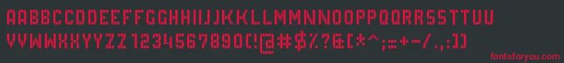 GvbBusPid5x3 Font – Red Fonts on Black Background