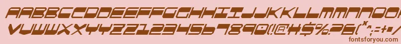 QuickgearCondensedItalic Font – Brown Fonts on Pink Background