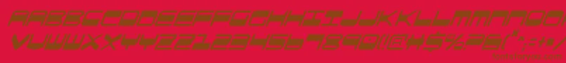 Police QuickgearCondensedItalic – polices brunes sur fond rouge