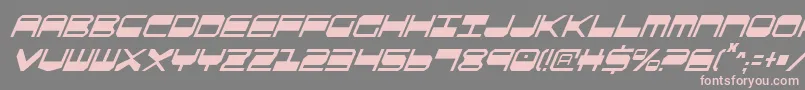 More about QuickgearCondensedItalic Font QuickgearCondensedItalic Font – Pink Fonts on Gray Background