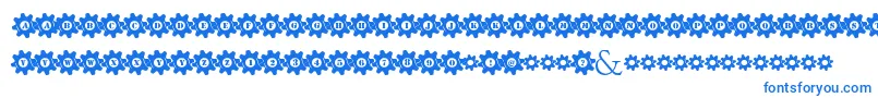 StuckedInGears-Schriftart – Blaue Schriften