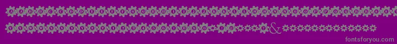 Saiba mais sobre a fonte StuckedInGears Fonte StuckedInGears – fontes cinzas em um fundo violeta