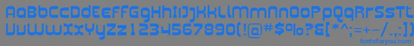 フォントPlasmaticaExt – 灰色の背景に青い文字