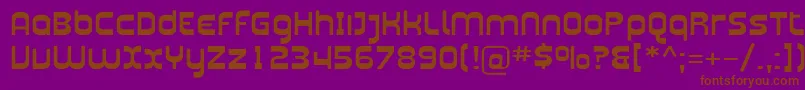 PlasmaticaExt Font – Brown Fonts on Purple Background