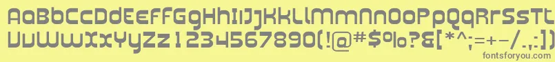 PlasmaticaExt Font – Gray Fonts on Yellow Background