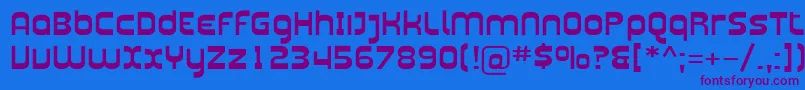 PlasmaticaExt Font – Purple Fonts on Blue Background