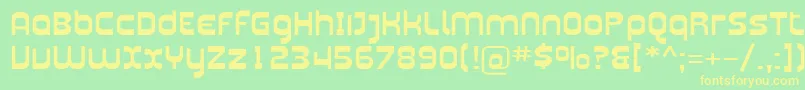 PlasmaticaExt Font – Yellow Fonts on Green Background