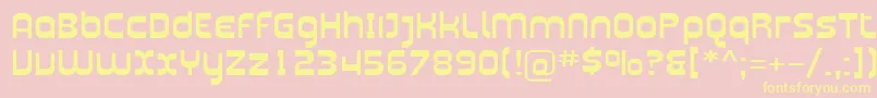 PlasmaticaExt Font – Yellow Fonts on Pink Background