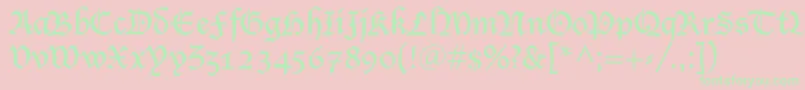 LucidaBlacklet Font – Green Fonts on Pink Background