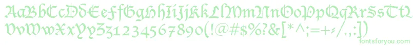 LucidaBlacklet Font – Green Fonts on White Background