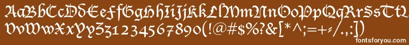 LucidaBlacklet Font – White Fonts on Brown Background