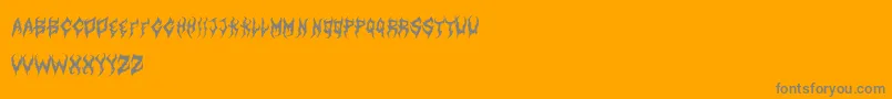 ArtdystopiaIi-Schriftart – Graue Schriften auf orangefarbenem Hintergrund