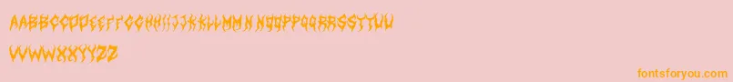 ArtdystopiaIi Font – Orange Fonts on Pink Background