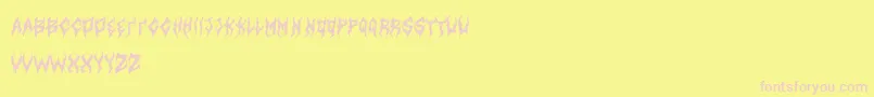 ArtdystopiaIi Font – Pink Fonts on Yellow Background