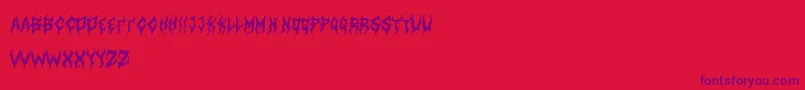 Fonte ArtdystopiaIi – fontes roxas em um fundo vermelho