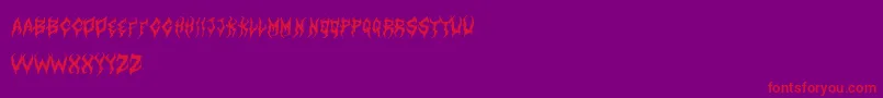 ArtdystopiaIi Font – Red Fonts on Purple Background