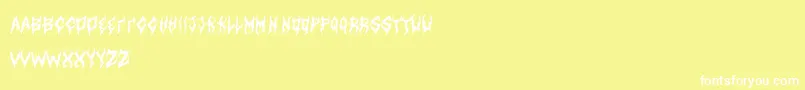 ArtdystopiaIi Font – White Fonts on Yellow Background