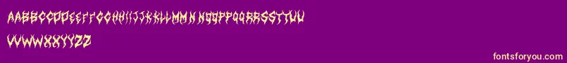 ArtdystopiaIi Font – Yellow Fonts on Purple Background