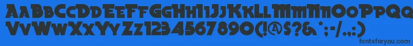 BeckerblacknfRegular Font – Black Fonts on Blue Background