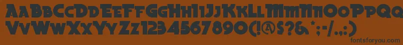 BeckerblacknfRegular Font – Black Fonts on Brown Background