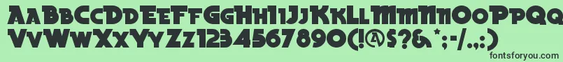 BeckerblacknfRegular Font – Black Fonts on Green Background