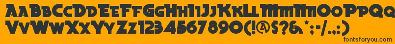 BeckerblacknfRegular Font – Black Fonts on Orange Background