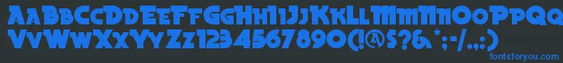 BeckerblacknfRegular Font – Blue Fonts on Black Background