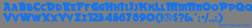 BeckerblacknfRegular Font – Blue Fonts on Gray Background