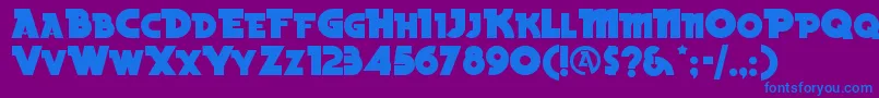 BeckerblacknfRegular Font – Blue Fonts on Purple Background