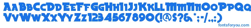 BeckerblacknfRegular Font – Blue Fonts on White Background