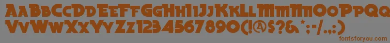 BeckerblacknfRegular Font – Brown Fonts on Gray Background