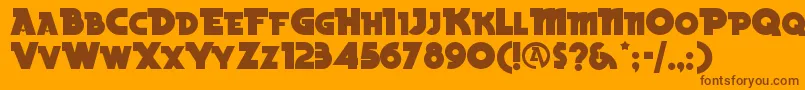 BeckerblacknfRegular Font – Brown Fonts on Orange Background