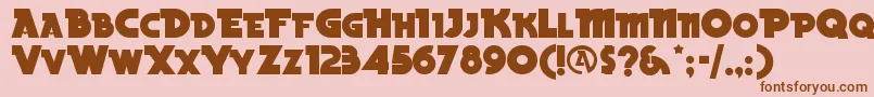BeckerblacknfRegular Font – Brown Fonts on Pink Background