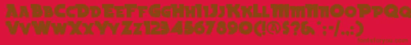 BeckerblacknfRegular Font – Brown Fonts on Red Background