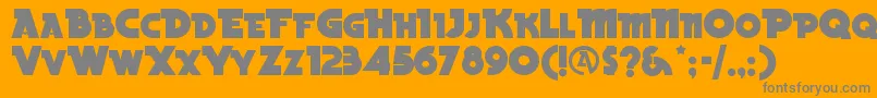 BeckerblacknfRegular Font – Gray Fonts on Orange Background