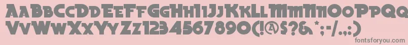 BeckerblacknfRegular Font – Gray Fonts on Pink Background