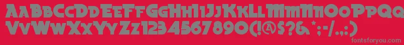 BeckerblacknfRegular Font – Gray Fonts on Red Background