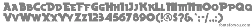 BeckerblacknfRegular-fontti – harmaat kirjasimet valkoisella taustalla