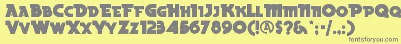 BeckerblacknfRegular Font – Gray Fonts on Yellow Background