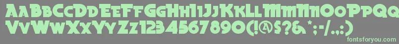 BeckerblacknfRegular Font – Green Fonts on Gray Background
