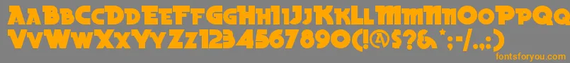 BeckerblacknfRegular Font – Orange Fonts on Gray Background