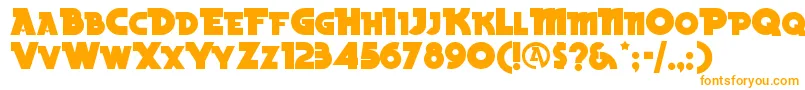 BeckerblacknfRegular Font – Orange Fonts on White Background