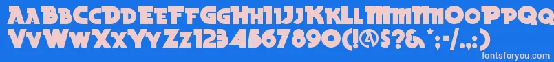 BeckerblacknfRegular Font – Pink Fonts on Blue Background