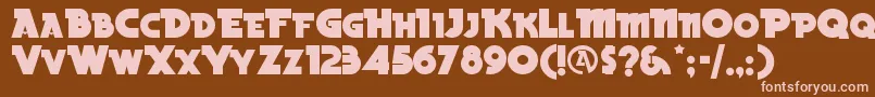 BeckerblacknfRegular Font – Pink Fonts on Brown Background