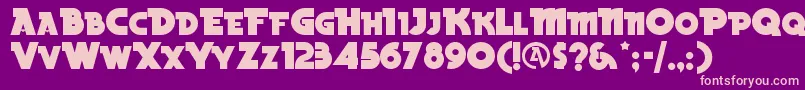 BeckerblacknfRegular Font – Pink Fonts on Purple Background