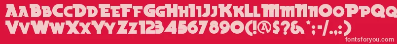 BeckerblacknfRegular Font – Pink Fonts on Red Background