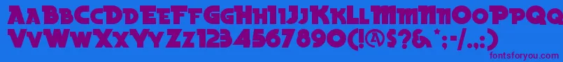 BeckerblacknfRegular Font – Purple Fonts on Blue Background