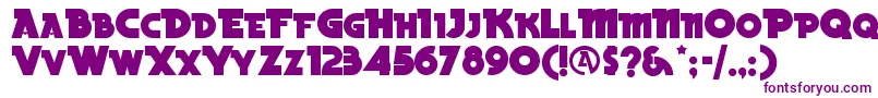 フォントBeckerblacknfRegular – 白い背景に紫のフォント