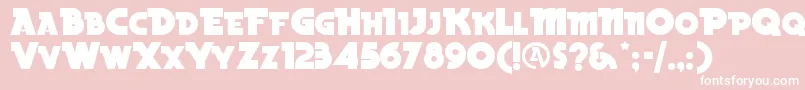 BeckerblacknfRegular Font – White Fonts on Pink Background